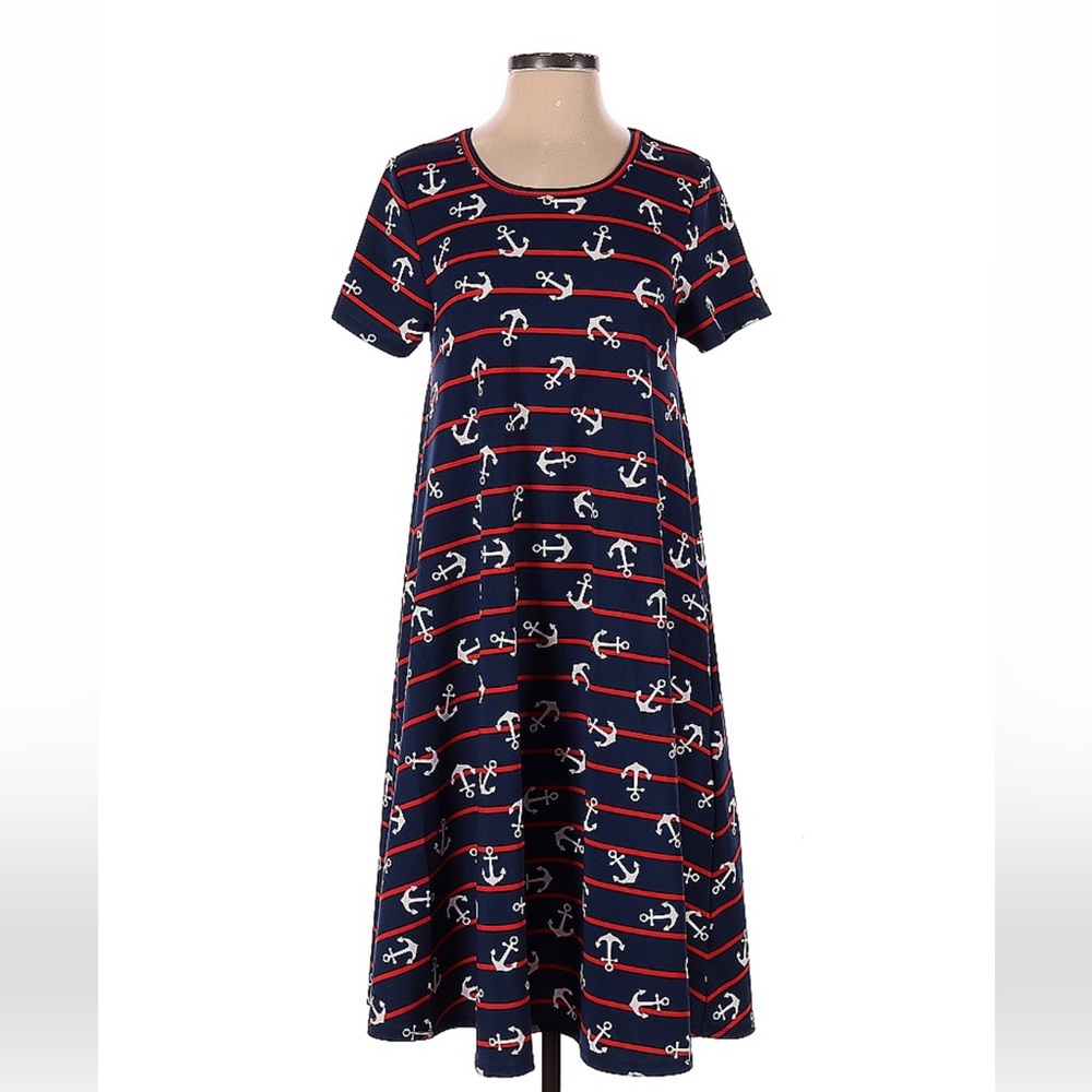 Lularoe Jessie Nautical Dress Large